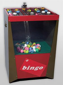 Bingo machine-met-blower